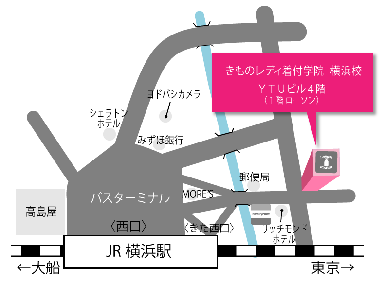 横浜校の地図